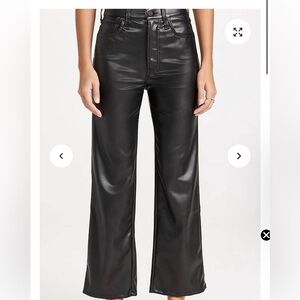 Mother rambler zip ankle leather pants NWT